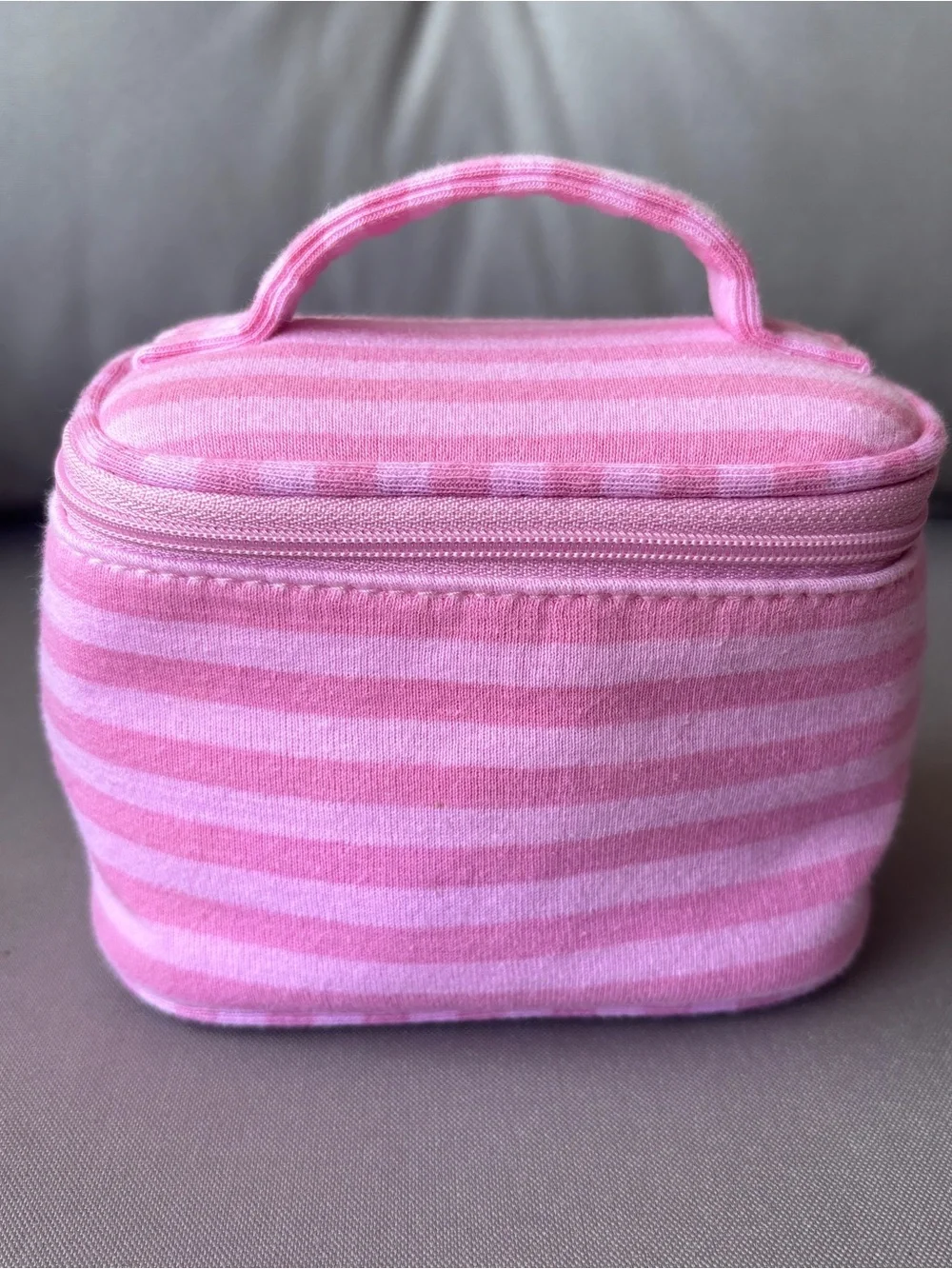 Brandy Melville Pink Striped Make-Up Bags- Set of 2